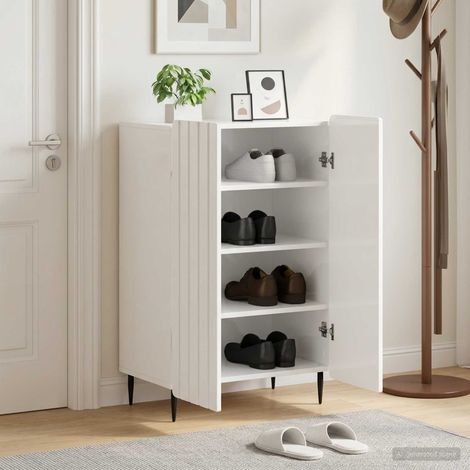 vidaXL Shoe Cabinet ZWOLLE 59.5 x 39.5 x 91.5 cm Engineered Wood (1/5)