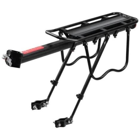 Porte Bagages Vélo Arrière VTT Fixation Tige de Selle, Transporteur avec Reflecteur et Garde-Boue, Universel Installation Rapide (1/4)