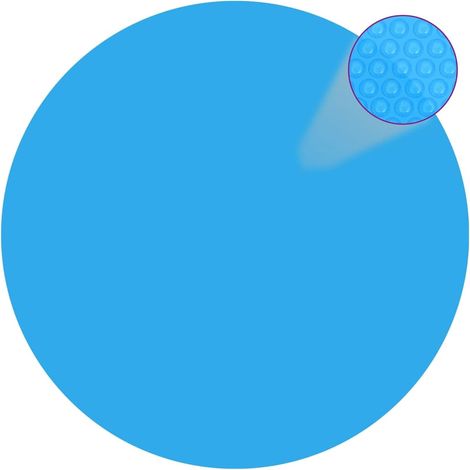 Housse de piscine bleue 417 cm en PE, couverture piscine, serviette bâche pour ameublement Bleu Ø 210 (1/3)