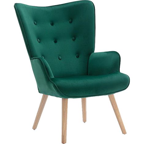 Poltrona in Velluto Verde - VATELY