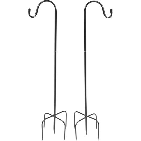2 Pièces Crochet De Berger De Cour Crochet De Terrasse Pour Pot De Fleurs s De Berger En Plein Air Jardin De De er Support De Lanterne De Jardin Black Le Fer (1/5)