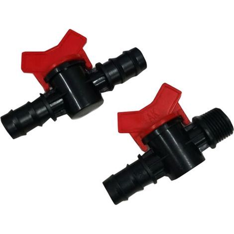 5 raccords de 16 mm + vannes filetées de 20 mm, pour aquarium, système de filtration – Permettent commutation entre deux circuits, laiton nickelé, étanches, pour bassins et hydroponie (1/3)