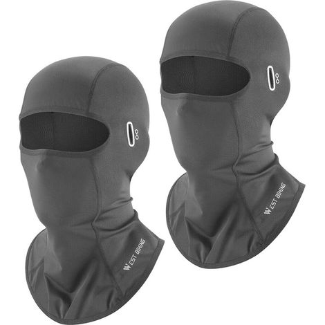 Lot de 2 cagoules respirantes pour hommes et femmes, protection UV, anti-poussière, coupe-vent, masque facial de sport en plein air pour cyclisme, course à pied, moto (1/5)
