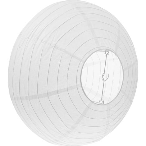 Lanternes en papier, ovales, blanches, 40 cm, pliable, en papier, pour l'intérieur et l'extérieur, convient pour les fêtes dans le jardin et les événements festifs (1/5)