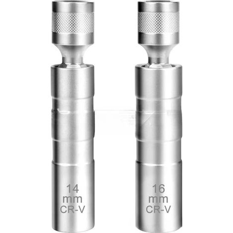Zündkerzenschlüssel-Set (2-teilig) – Zündkerzenschlüssel – Doppelstecknuss – Kfz-Reparaturschlüssel – Zündkerzenschlüssel-Set – Chrom-Vanadium-Stahl (1/5)