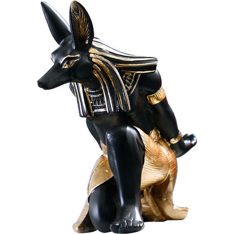Porte-bouteilles créatif en résine synthétique, porte-bouteilles innovant, support pour une bouteille, ornement de table Anubis (1/5)