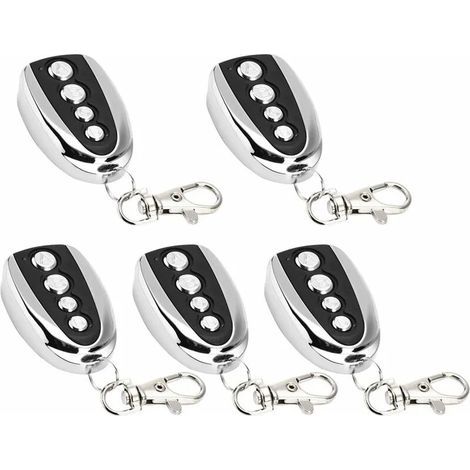 Ouvre-Porte Garage Télécommandé - 433 MHz - Compatible Clonage Universel - Pour Portail et Garage - Lot de 5 (1/5)