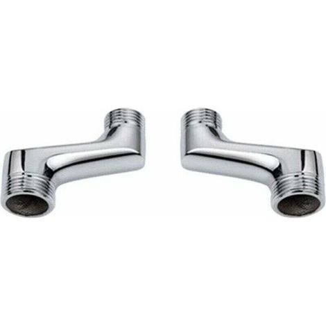 Raccord Contre Coudé Douche Bras Pivotant Réglable En Laiton Chromé Réducteur Excentré 1/2 3/4 (1/5)