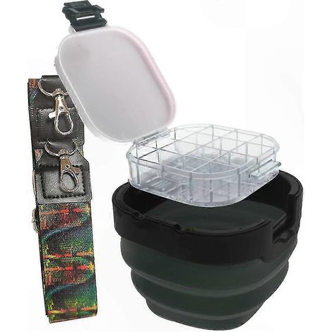 Tragbare, wasserdichte Palette für Acrylfarben, zusammenklappbarer Pinselhalter mit Deckel und Tragegurt, praktisch für das Malen im Freien. (1/5)