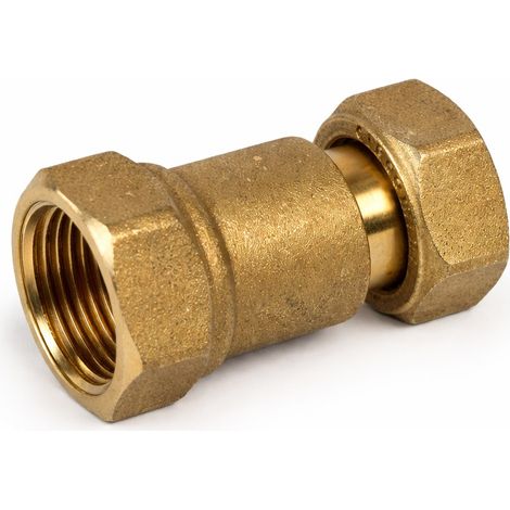 Verlängerung 30mm aus nicht verchromtem Messing mit Drehkappe Giacomini R176PY018  3/4"F x 3/4"F