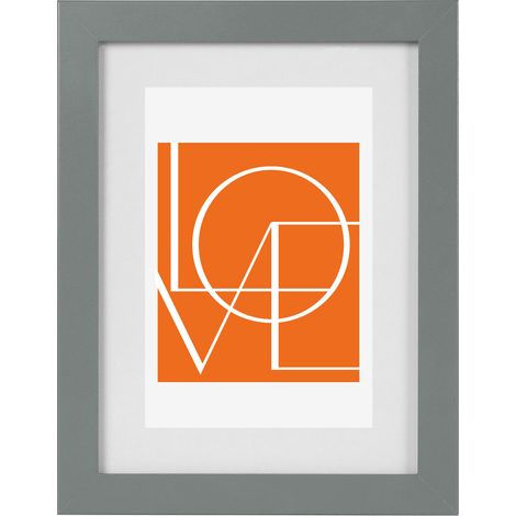 WOLTU Cornici in Legno Cornice Foto da Tavolo e Parate Portafoto con Passepartout Cornice Creativa Fotogramma Decorativo. Grigio. 13x18cm. 1 Pezzo