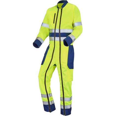 COMBINAISON 2 FAG FLUO BASE XP JAUNE FLUO / MARINE HAUTE VISIBILITE CEPOVETT - 22-9J81-3047-701 L (1/3)