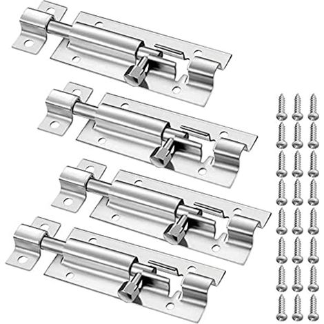 Verrous targette porte 2 pouces acier inoxydable serrure à pêne non déformable lot de 4 (1/5)