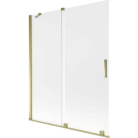 Mexen Velar paroi de baignoire coulissante à 2 portes 140 x 150 cm, givré, doré - 896-140-000-31-50 (1/2)
