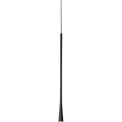 Suspension Simple Dafne S/G Led 7W 3000K Cri90 En Aluminium - Noir Satiné Avec Rosace Noire - Gealuce (1/3)