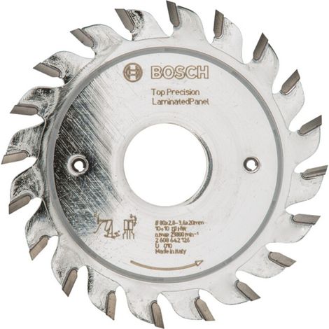 Bosch Lame de scie inciseuse Top Precision Best for Laminated Panel, 80 x 20 x 2,8 - 3,6 mm -2608642126