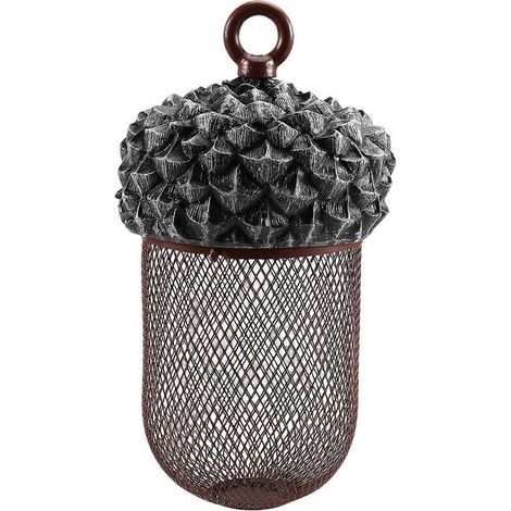 Mangeoire suspendue en métal pour oiseaux, décoration extérieure, mangeoire à graines de tournesol et cacahuètes pour mésanges et pics (1/5)