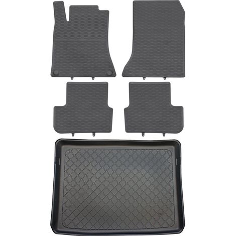 Juego de alfombrillas de goma para coche y alfombrilla para maletero para Mercedes Clase B W246 (de octubre de 2011 a diciembre de 2018).