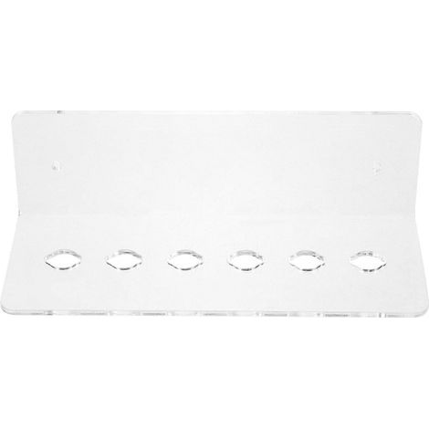 Porte-ciseaux mural en acrylique transparent à 6 emplacements pour ciseaux de coiffure-19x7.7cm-Transparent (1/3)