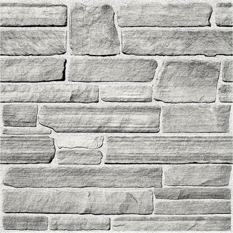 10 Pièces Panneaux muraux 3D Imitation Pierre Adhesif Mural, 30 x 30 cm, Dalle PVC Adhesive Murale Fausse Brique Pierre Revêtement Mural Décoration Murale Intérieure (1/5)