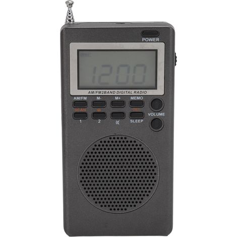 Radio numérique portable AM/FM bi-bande, haute sensibilité, stable, faible consommation, alimentée par batterie. (1/5)