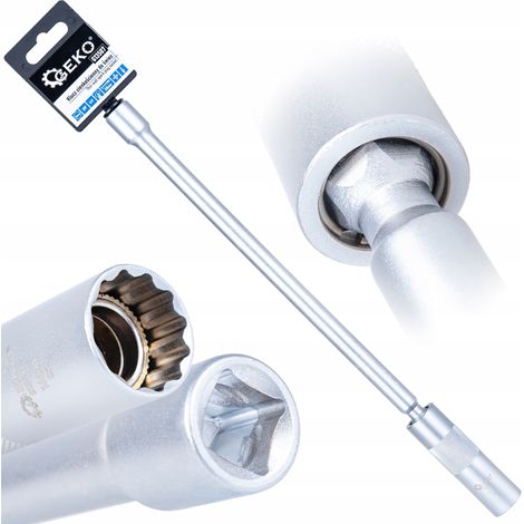 Chiave a parete sottile con snodo per candele 16 mm 3/8" CrV (60) (1/5)