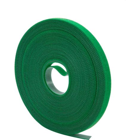 Attache pour Plantes, avec Velcro, 15 m de Long, 12 mm de Large, réutilisable et Auto-adhésive, Convient pour Le Maintien des Plantes, des Arbres, des lianes et des arbustes (Vert) (1/5)