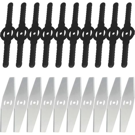 20-teiliges Set Freischneidermesser, Ersatzmesser für Rasenmäher, Ersatzmesser für Elektrorasenmäher, Rasenmäherzubehör, Gartenbedarf (1/4)