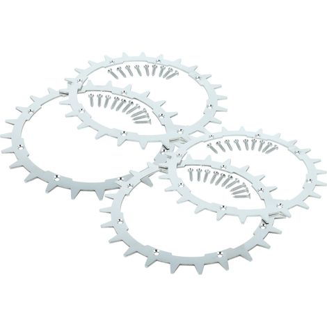 vhbw 4x Spikes kompatibel mit Gardena R80Li Mähroboter - Edelstahl, 24 Zähne, inkl. Schrauben