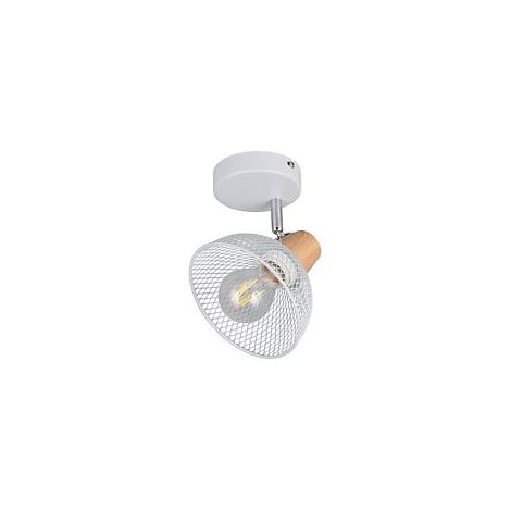 Applique grillage et bois e27 coloris gris (1/2)