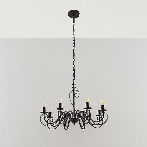 [GEBRAUCHT] B-Ware Lucande Caleb Kronleuchter Landhausstil Pendelleuchte Hängeleuchte Lampe 8 Flg.