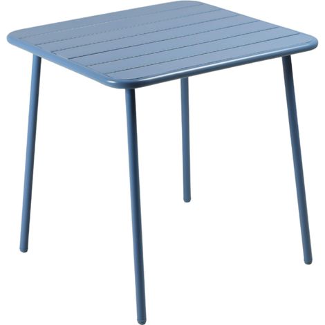 Mesa cuadrada de 4 plazas 70x70cm azul BERGAME