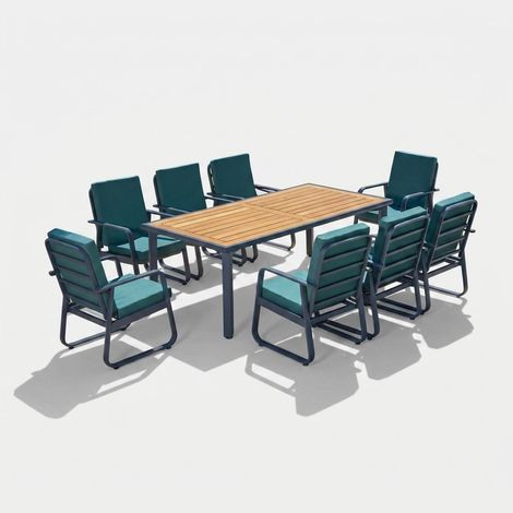 Juego de mesa y sillas de jardín en aluminio Milano