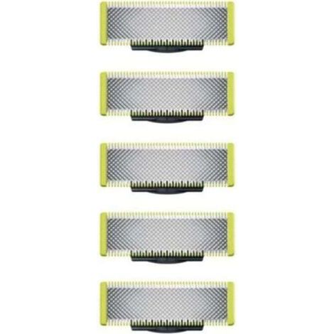 Ersatzklingen kompatibel mit dem OneBlade Elektrorasierer/Trimmer, aus hochfestem Edelstahl, zum Trimmen, Stylen und Rasieren, 5er-Pack