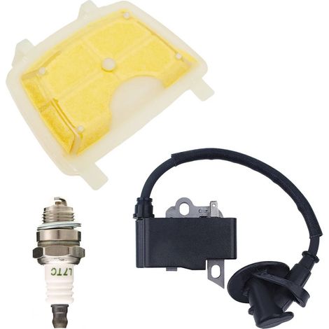 Conjunto de filtro de aire + bujía + bobina de encendido 1139 120 1602 Compatible con motosierras Stihl MS171, MS181 y MS211.