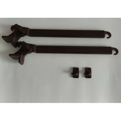 Braccetti per Tende da Sole in Alluminio 50 cm Coppia Kit con Ganci Vari Colori (1/5)