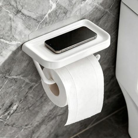 Porte-Papier Toilette sans Perçage avec Tablet Adhésif (1/5)