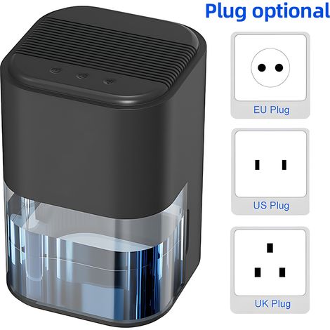Déshumidificateur de maison compact 70oz avec lumière colorée arrêt automatique silencieux mode sommeil pour vide sanitaire 200 sq.ft sous-sol chambre salle de bain placard (1/2)