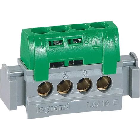 Klemmenblock 4-Loch grün IP2x Z-4 004830 (1/2)