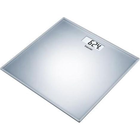 BEURER Báscula personal hasta 180kg cristal pantalla LCD plata SR GS1