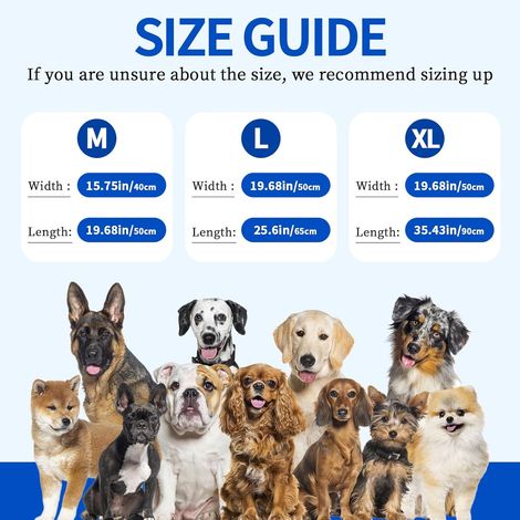 Kühlkissen für Hunde und Katzen, 40 x 50 cm, blau, Kühlmatte für Haustiere, Einzelpackung (1/4)