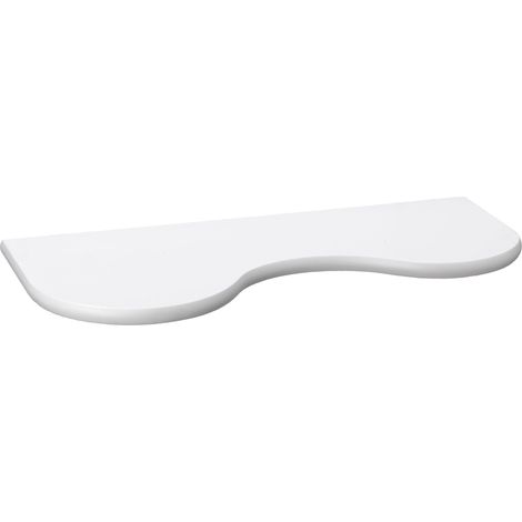 Mensole da Parete in MDF colorato Set 4 Mensole Ondulari per Camerette Bambini Lunghezza 76 Centimetri Colore Bianco