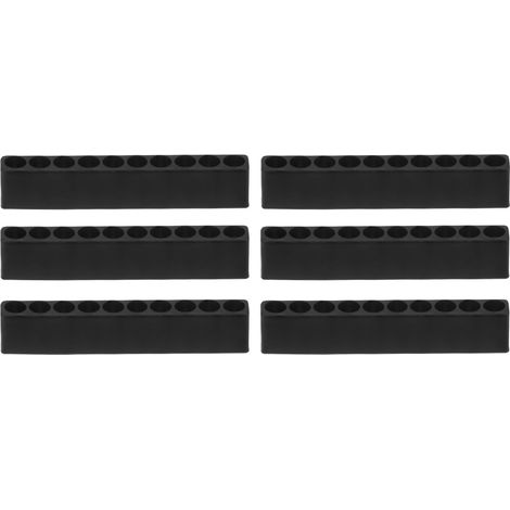 6Pcs Porte-Embouts de Tournevis Organisateur 82x9.5x16mm 10 Trous (1/5)