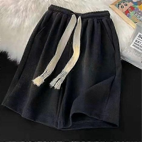 Short d'été uni pour homme, tendance, léger, à cordon de serrage, idéal pour le basketball, le fitness et le sport XX8 (1/4)