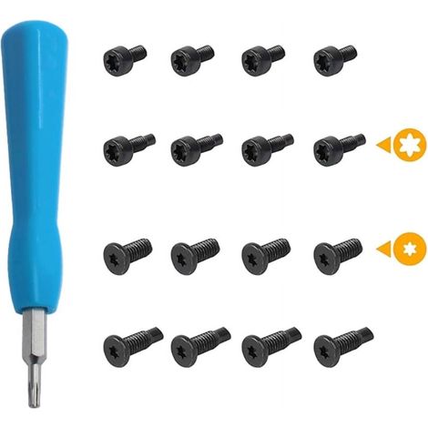 Tournevis Pour Sonnette - Embouts T6 et T15 - 16 Vis Magnétiques - Pour Changement de Batterie de Sonnette - Lot de 1 (1/5)