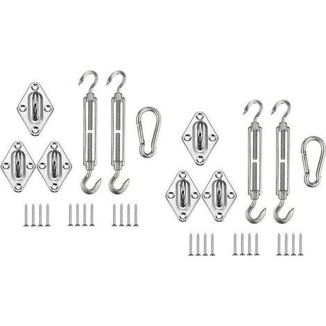 Accessoires de voile d'ombrage en acier inoxydable Accessoires de store pour filet d'ombrage Crochet à ressort à boucle diamantée (1/4)