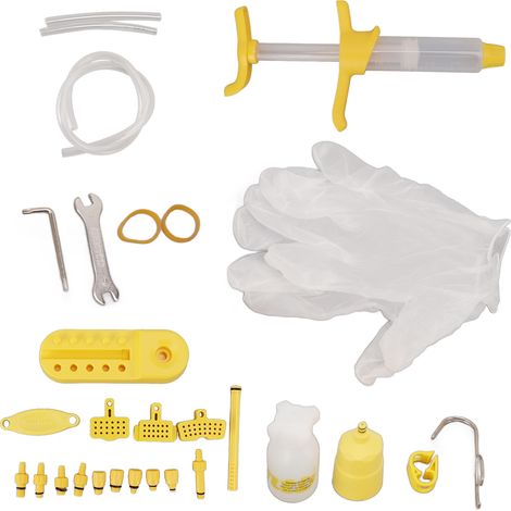 Kit de purge de freins de vélo avec connecteur hydraulique multifonction, outil de purge universel pour freins à disque, adapté aux VTT. (1/5)