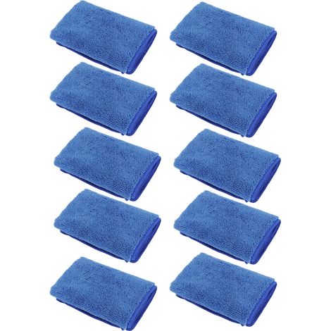 10 Stück 30x30cm blaue quadratische Handtücher, saugfähige Handtücher für Zuhause, Badezimmer, Sport (1/5)