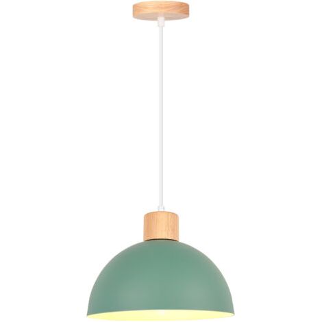 royaluxe- Lustre En Métal Vintage Suspension Luminaire Moderne Lampe À Suspension D'Intérieur Simple E27, Vert Pour Restaurant Cuisine (1/5)