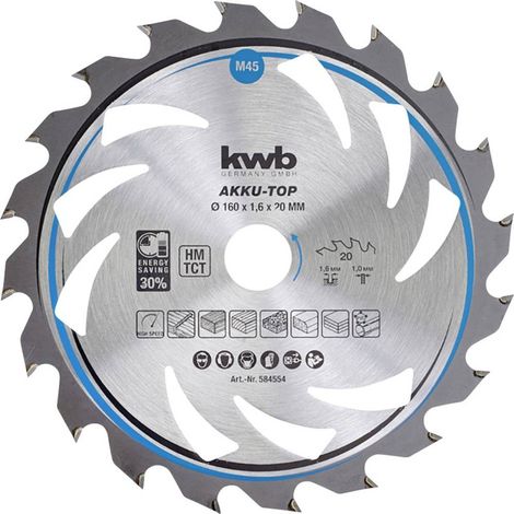 Lama per sega circolare kwb 584154 diametro 156 mm 20 denti